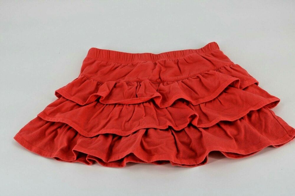 Epic Threads Girls Solid Red Ruffled Layered Skirt Youth Size 6X
